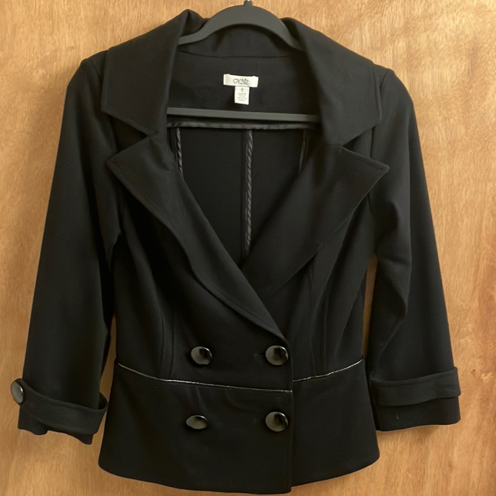 Cache Black Three Quarter Sleeve Blazer Woman’s S… - image 1